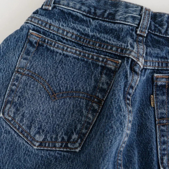 Vintage Levi's Orange Tag Dark Wash Tapered Denim Jeans 12 made in U.S.A. - Picture 14 of 14